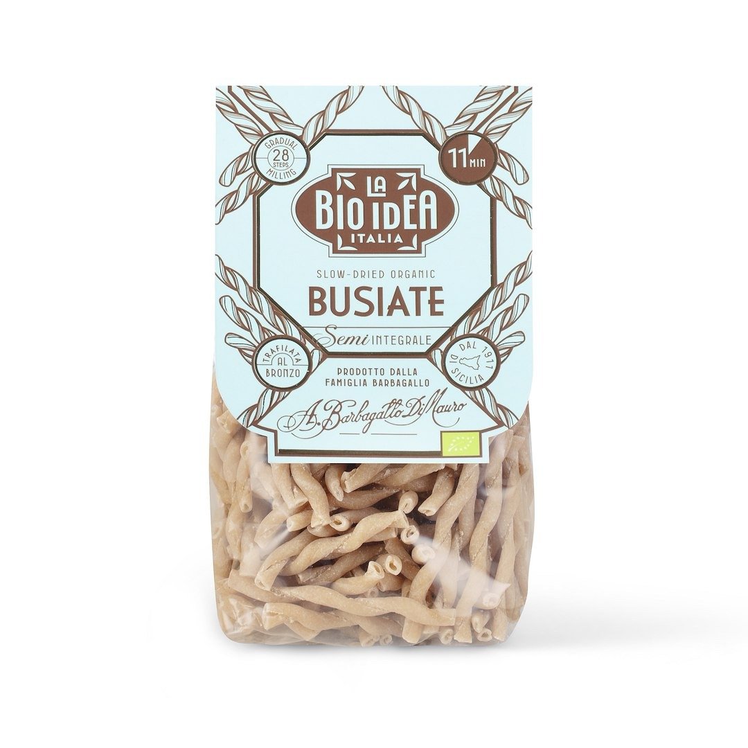 Makaron (semolinowy półrazowy) busiate BIO 375 g - LA BIO IDEA