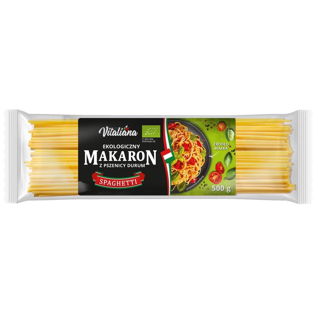 Makaron (semolinowy) spaghetti BIO 500 g - VITALIANA