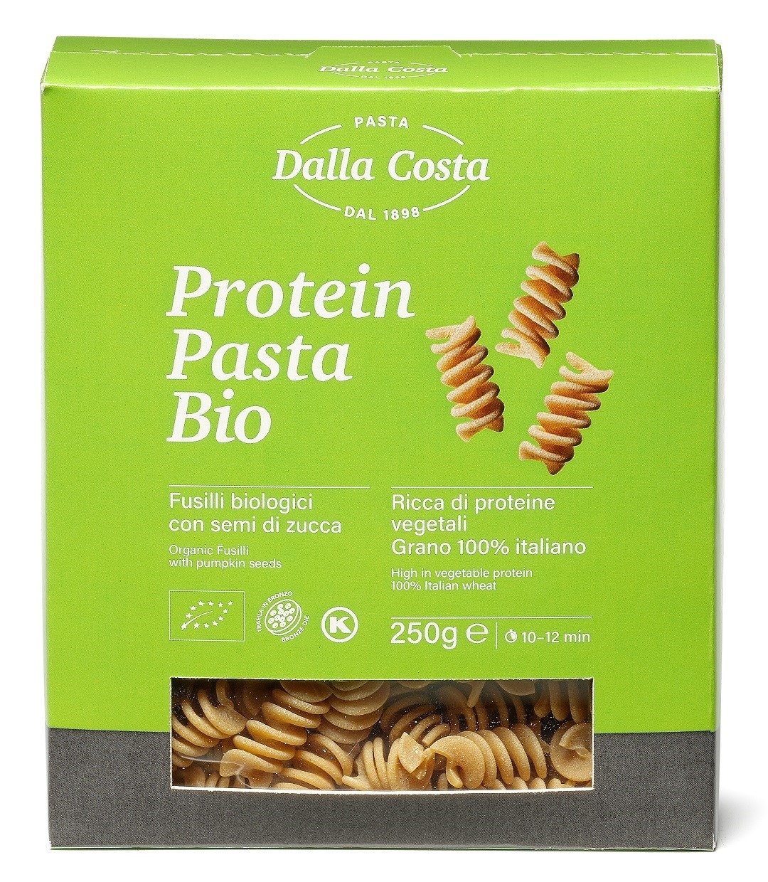 Makaron (semolinowy z dynią) proteinowy BIO 250 g - DALLA COSTA