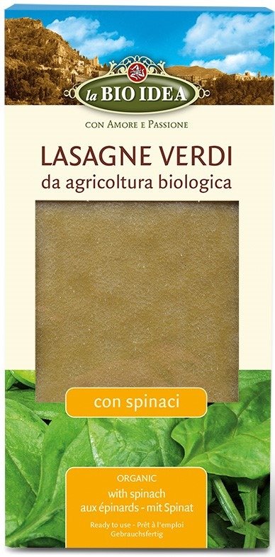 Makaron (semolinowy ze szpinakiem) lasagne BIO 250 g - LA BIO IDEA