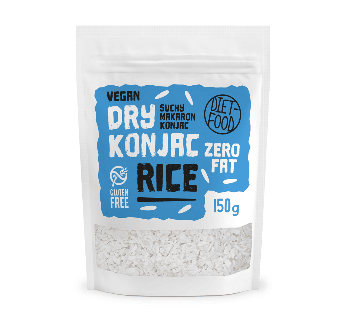 Makaron (suchy konjac) w kształcie ryżu bezglutenowy 150 g - DIET-FOOD