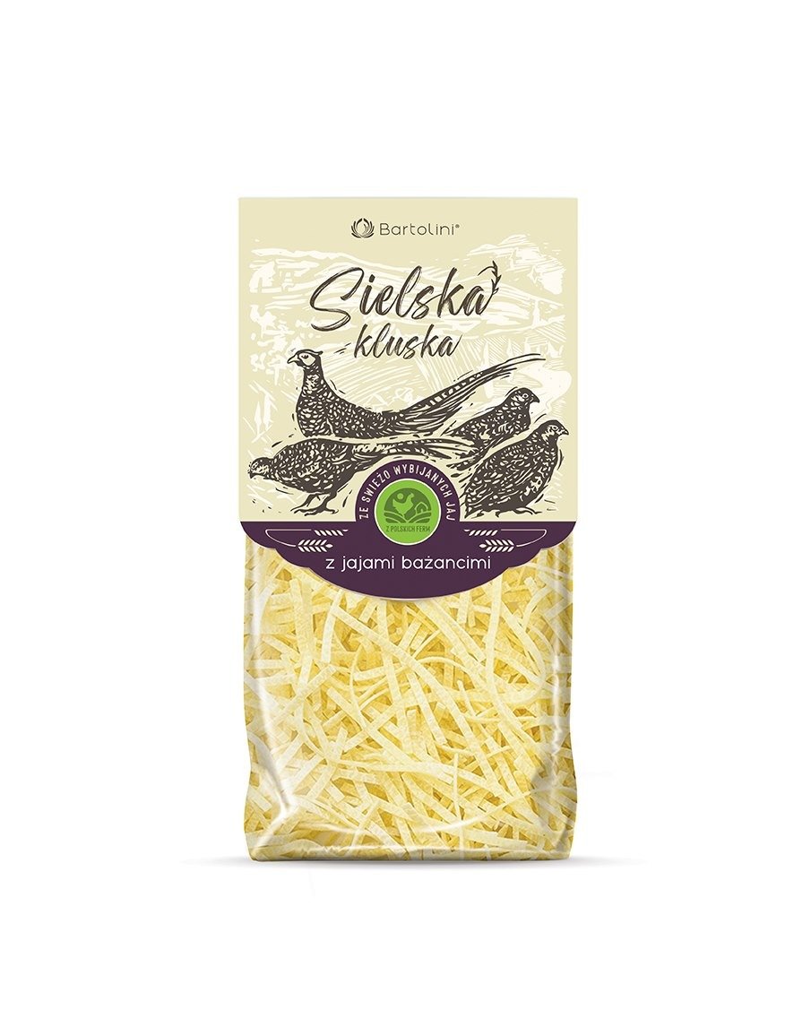 Makaron (z jajami bażancimi semolinowy) krajanka 250 g - BARTOLINI (SIELSKA KLUSKA)