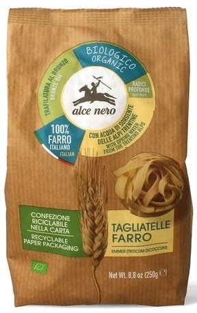Makaron (z płaskurki) gniazda tagliatelle BIO 250 g - ALCE NERO