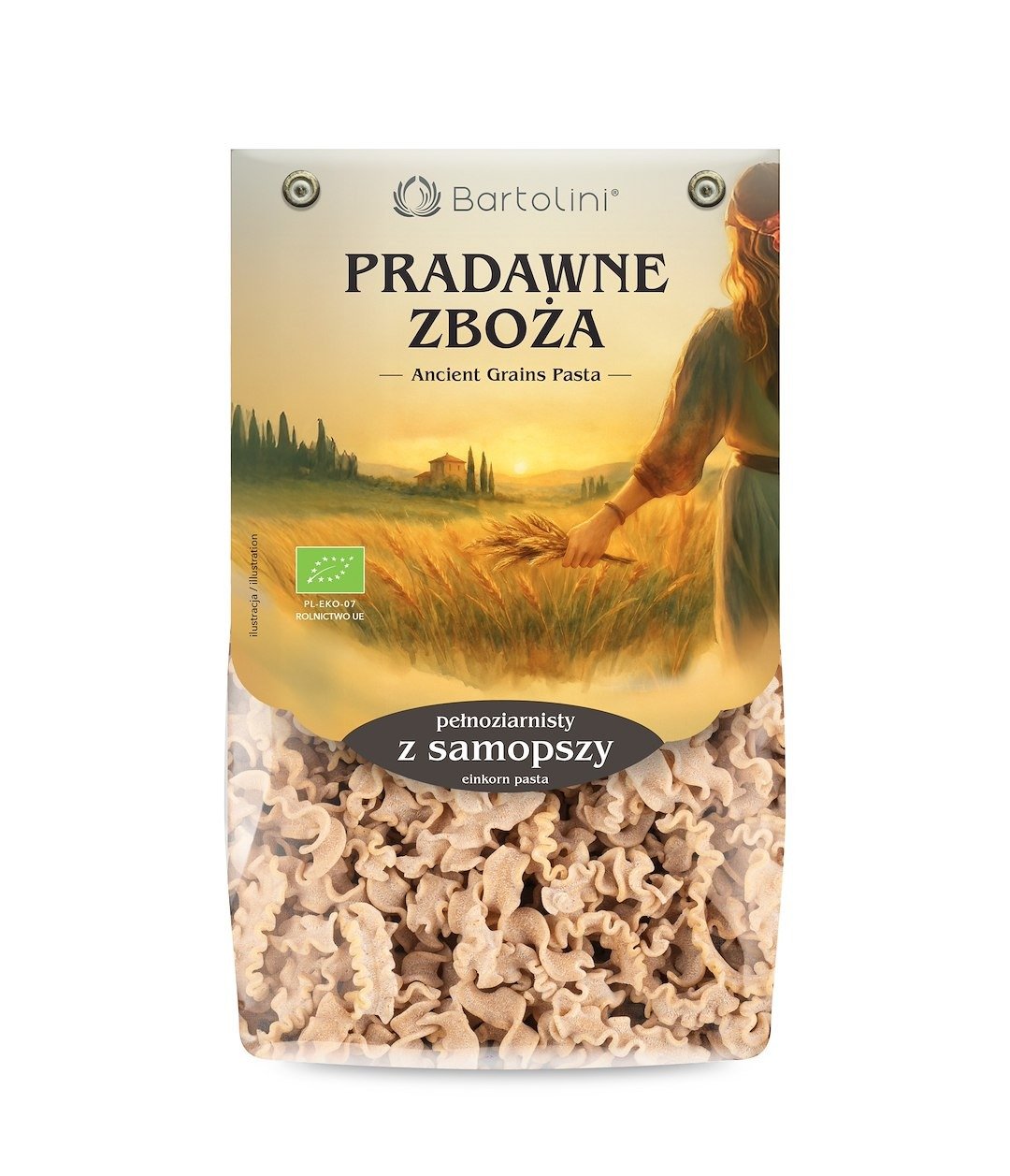 Makaron (z samopszy razowy) fala BIO 250 g - BARTOLINI (PRADAWNE ZBOŻA)