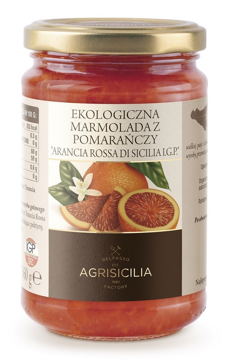 Marmolada z czerwonych pomarańczy BIO 360 g - AGRISICILIA