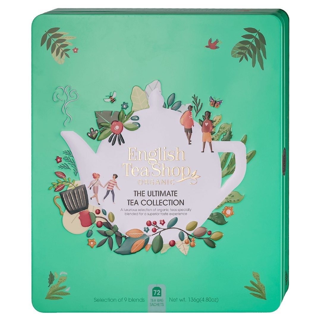 Mega zestaw herbat i herbatek codziennych BIO W PUSZCE (THE ULTIMATE - 9 SMAKÓW) (72 x 1,91 g) 138 g - ENGLISH TEA SHOP ORGANIC