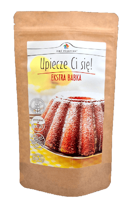 Mieszanka do wypieku babki bez dodatku cukrów bezglutenowa 500 g - PIĘĆ PRZEMIAN