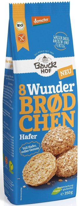 Mieszanka do wypieku bułek owsianych bezglutenowa demeter BIO 350 g - BAUCK MUHLE