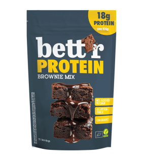 Mieszanka na brownie proteinowe bez dodatku cukrów bezglutenowa BIO 400 g - BETT'R