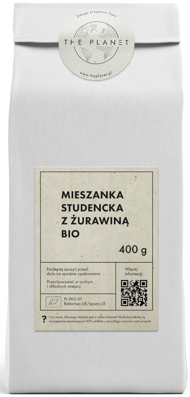 Mieszanka studencka z żurawiną BIO 400 g - THE PLANET