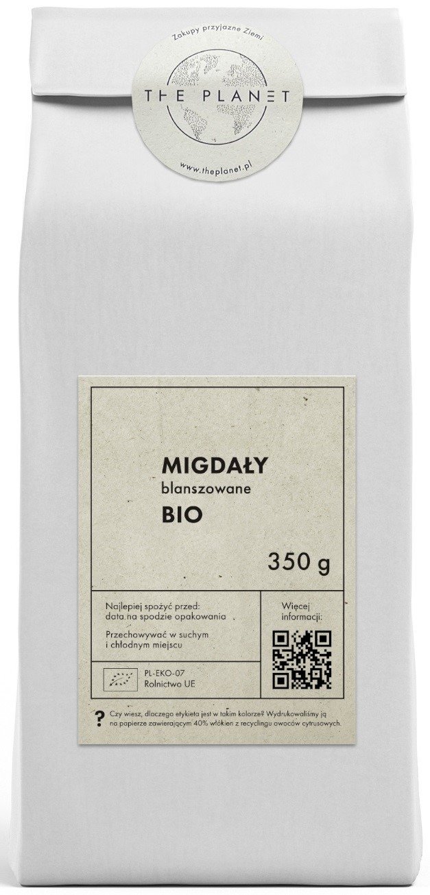Migdały blanszowane BIO 350 g - THE PLANET