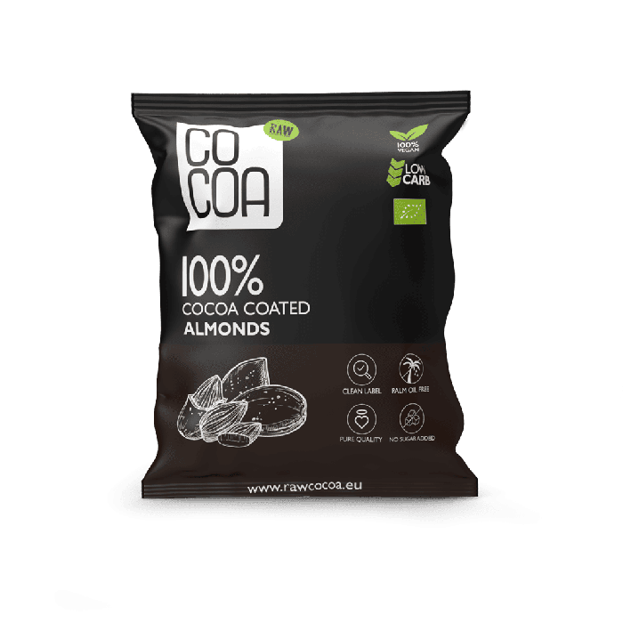 Migdały w kakao bez dodatku cukrów BIO 70 g - COCOA