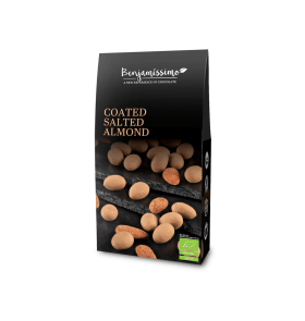 Migdały w polewie słony karmel bezglutenowe BIO 60 g - BENJAMISSIMO