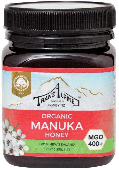 Miód manuka mgo 400+ BIO 250 g - TRANZALPINE