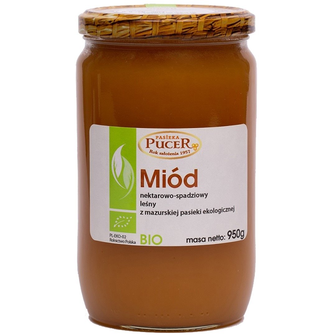 Miód nektarowo - spadziowy leśny BIO 950 g - PASIEKA PUCER