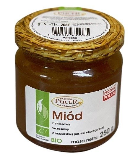 Miód wrzosowy BIO 250 g - PASIEKA PUCER