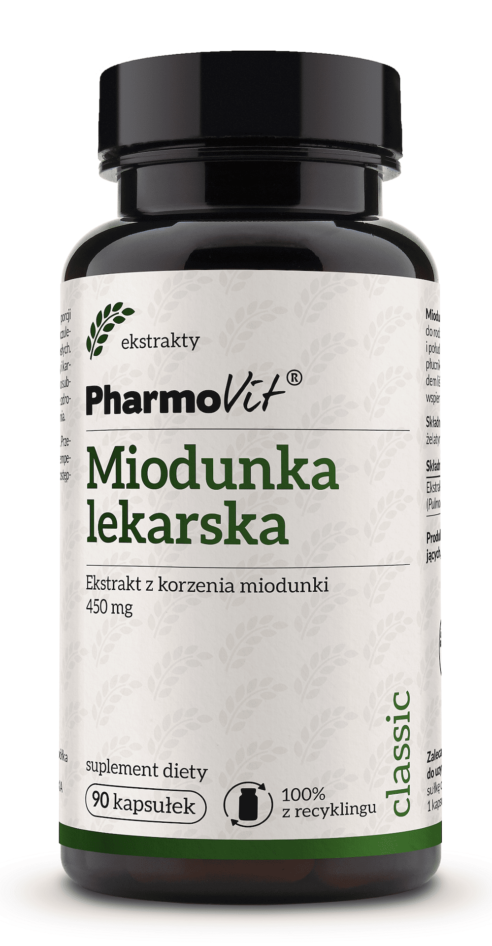 Miodunka lekarska ekstrakt (450 mg) bezglutenowy 90 kapsułek - PHARMOVIT (CLASSIC)