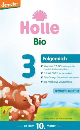Mleko krowie 3 następne dla niemowląt po 6 miesiącu demeter BIO 600 g - HOLLE