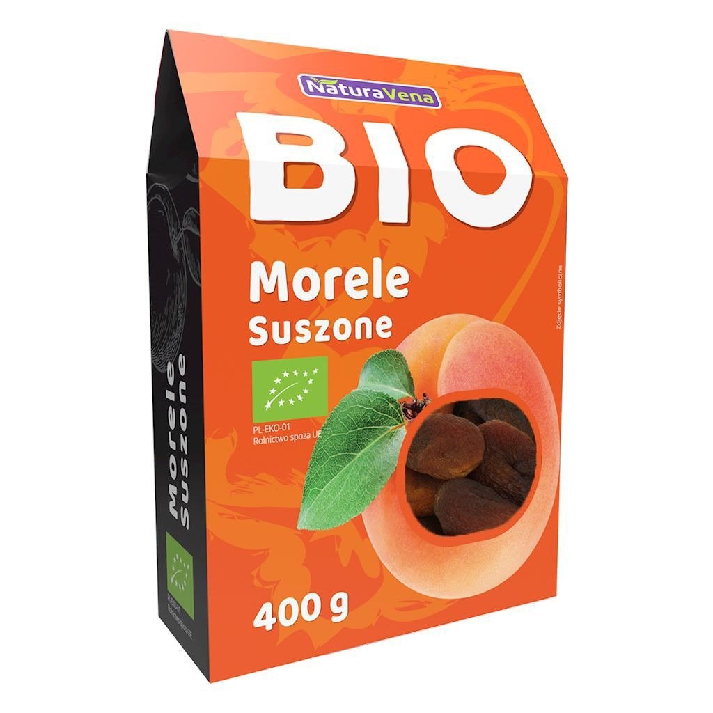 Morele suszone bezglutenowe BIO 400 g - NATURAVENA