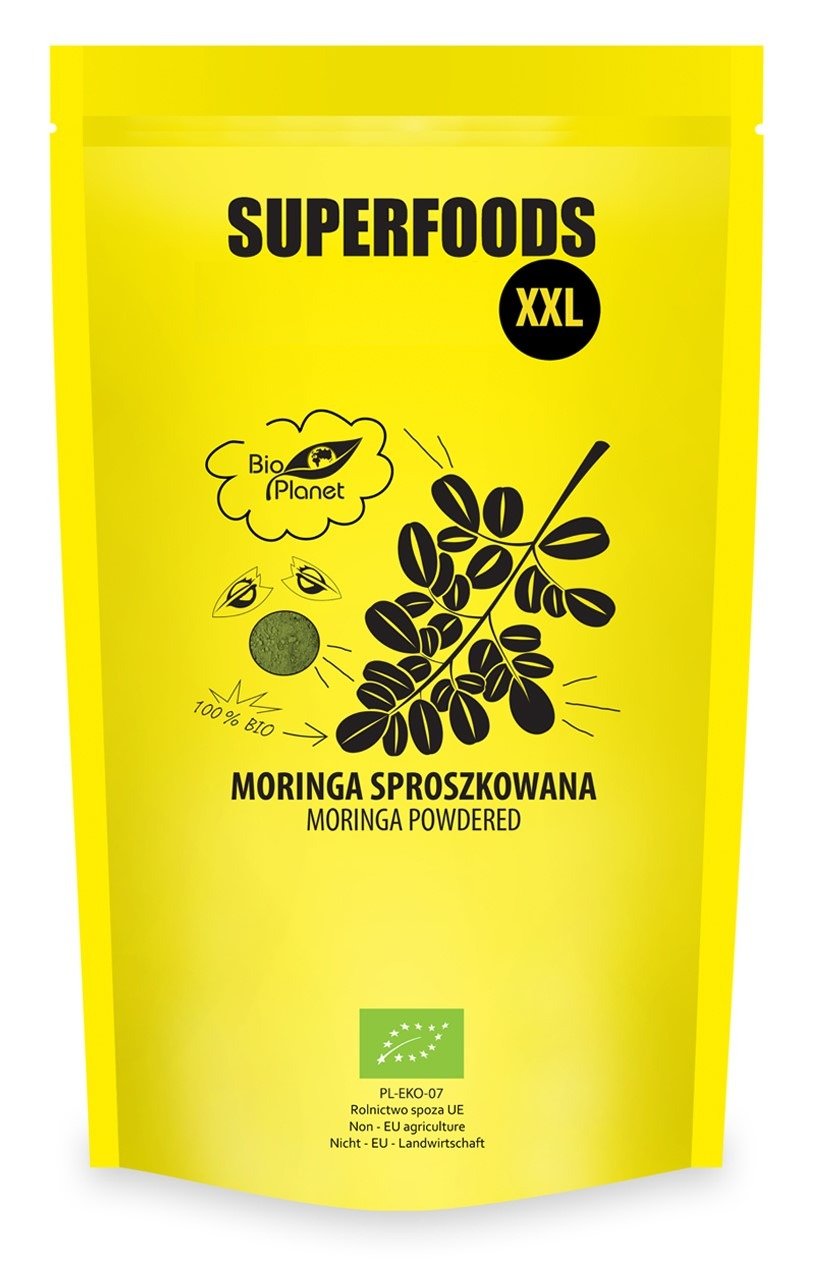 Moringa sproszkowana BIO 500 g - BIO PLANET SUPERFOODS