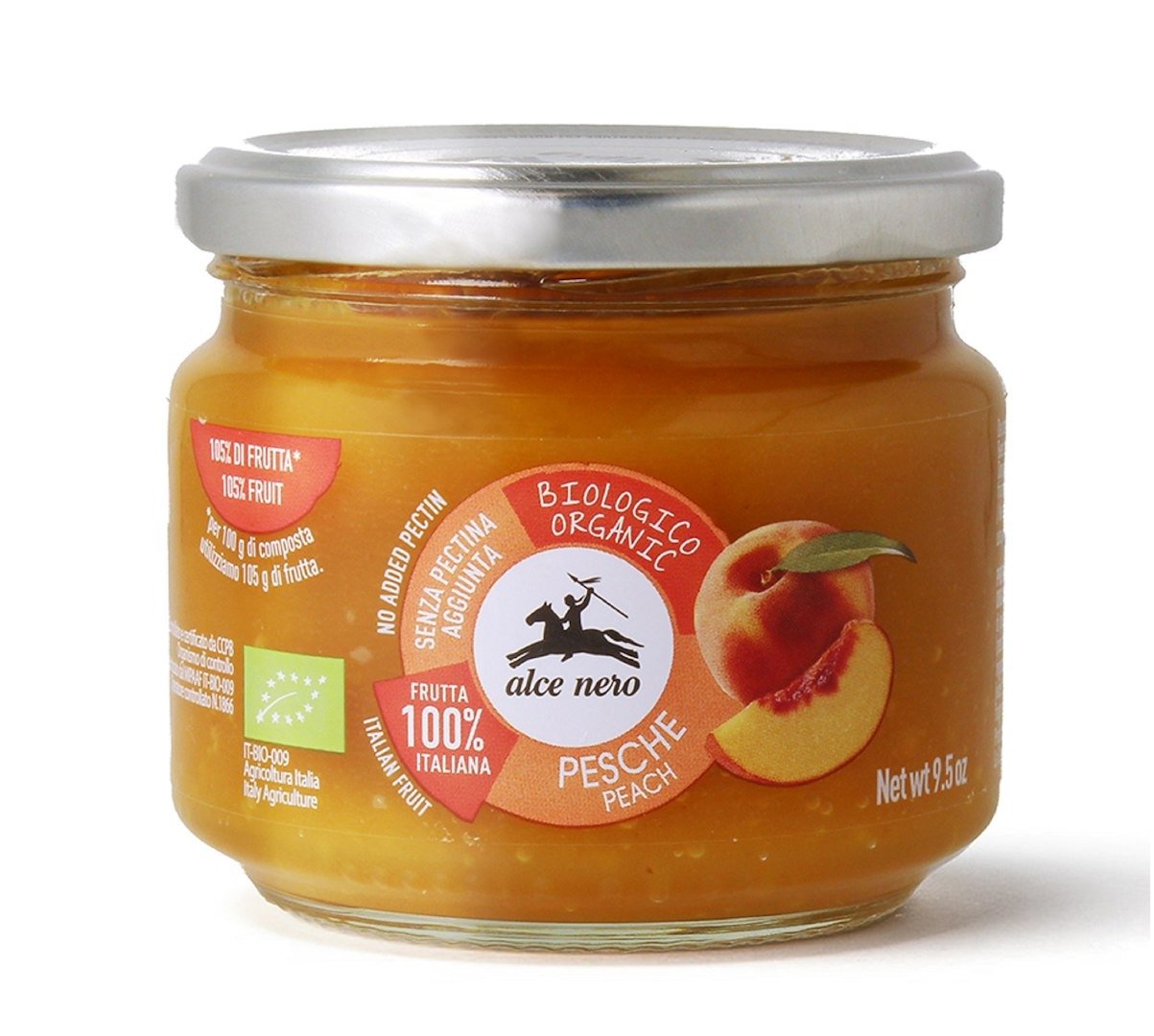 Mus brzoskwiniowy BIO 270 g - ALCE NERO