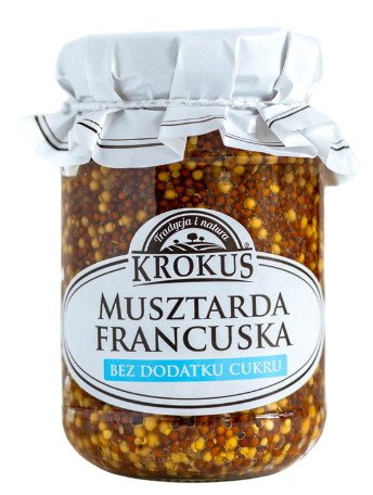 Musztarda francuska bez dodatku cukrów 185 g - KROKUS