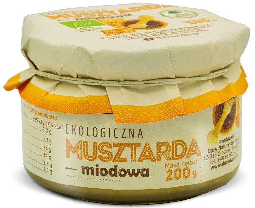 Musztarda miodowa BIO 200 g - DARY NATURY