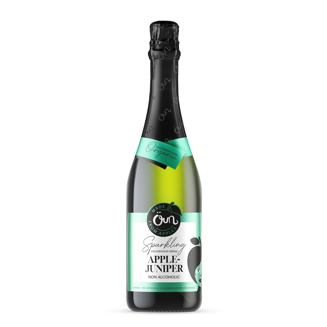 Napój bezalkoholowy jabłkowo - jałowcowy musujący BIO 750 ml - OUN