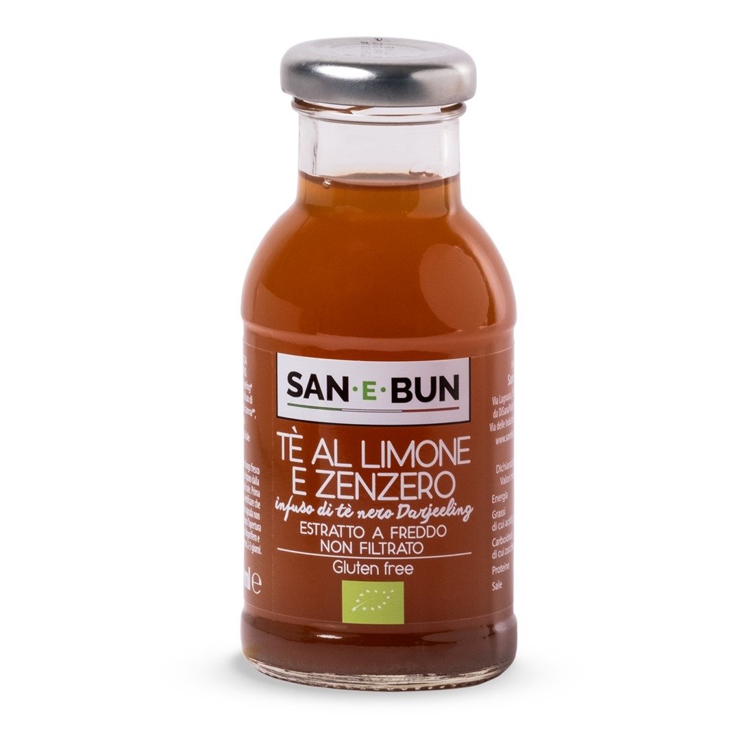 Napój herbaciany z imbirem i cytryną bezglutenowy BIO 200 ml - SAN E BUN