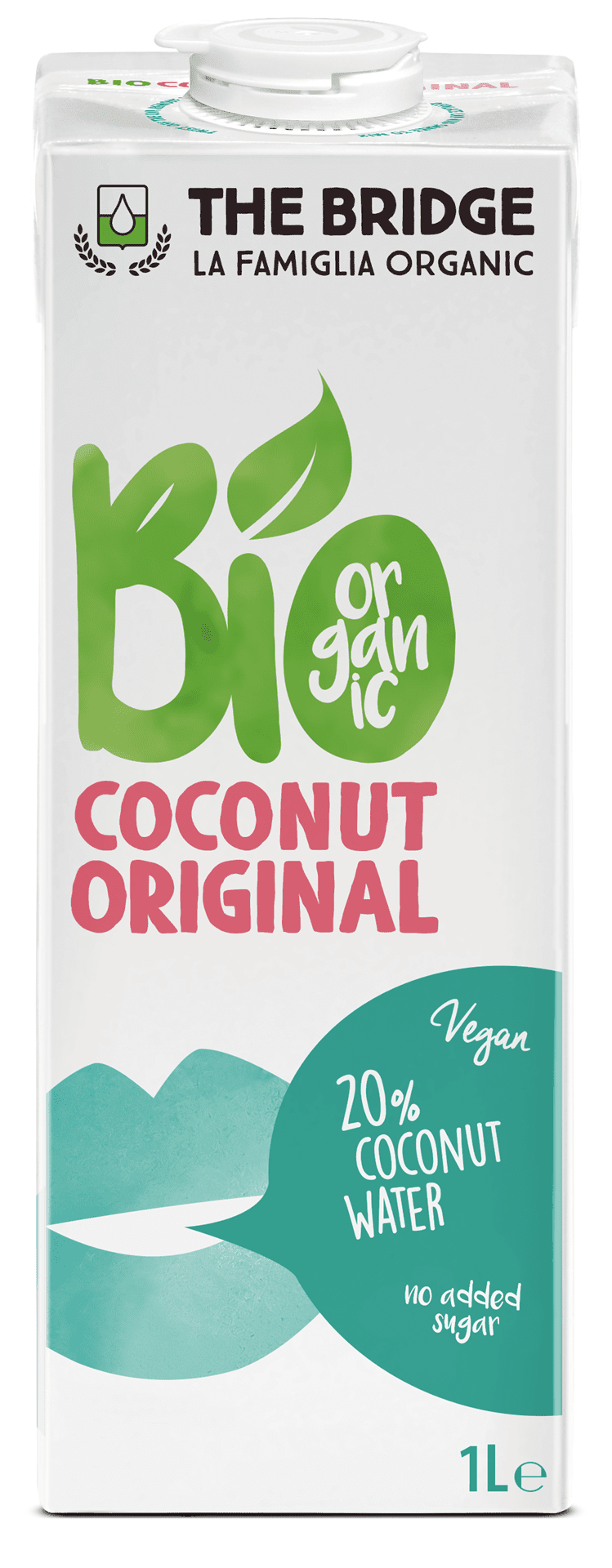 Napój kokosowy original bez dodatku cukrów bezglutenowy BIO 1 L - THE BRIDGE