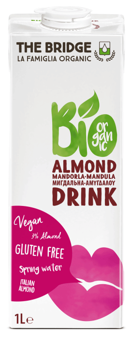 Napój migdałowy 3 % bezglutenowy BIO 1 L - THE BRIDGE