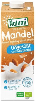 Napój migdałowy bez dodatku cukrów bezglutenowy BIO 1 L - NATUMI