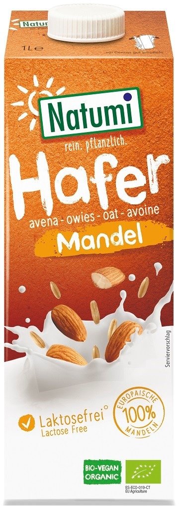Napój owsiano - migdałowy bez dodatku cukrów BIO 1 L - NATUMI