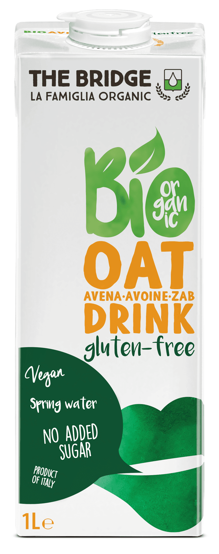 Napój owsiany bez dodatku cukrów bezglutenowy BIO 1 L - THE BRIDGE