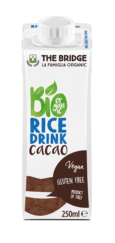 Napój ryżowy o smaku czekoladowym bezglutenowy BIO 250 ml - THE BRIDGE
