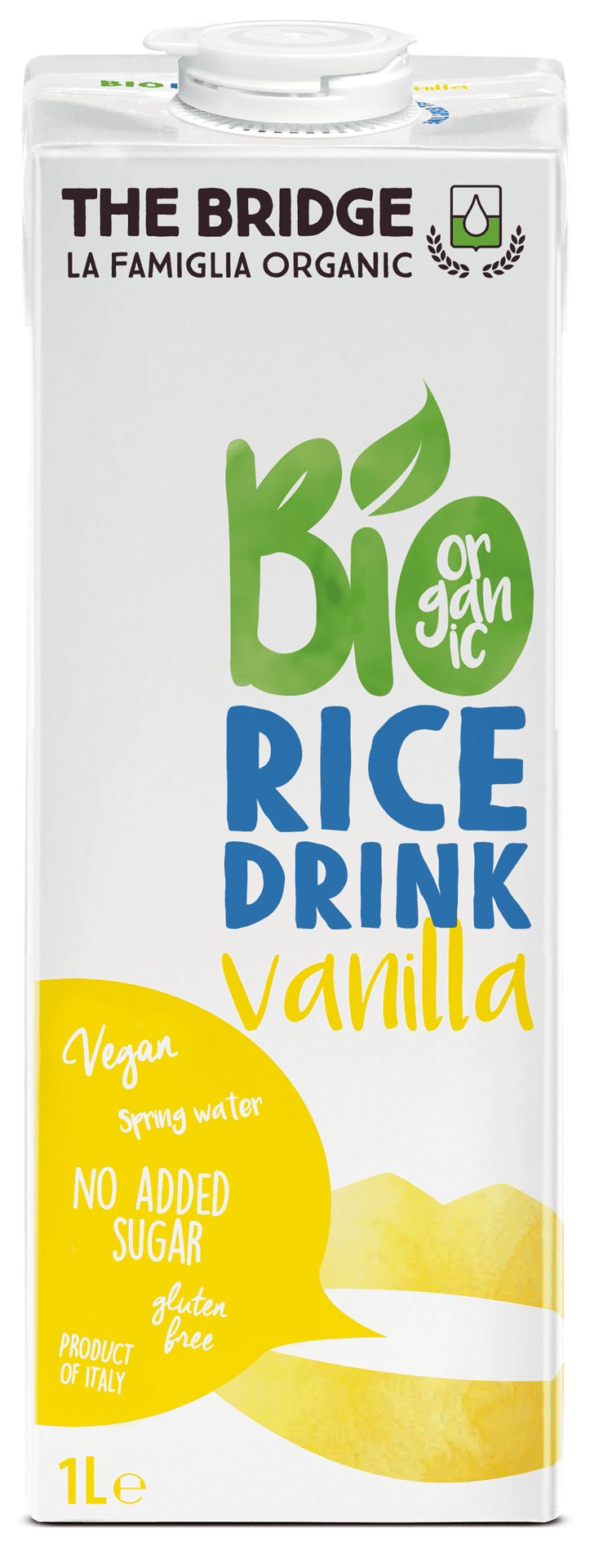 Napój ryżowy o smaku waniliowym bez dodatku cukrów bezglutenowy BIO 1 L - THE BRIDGE