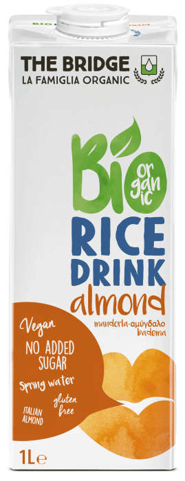 Napój ryżowy z migdałami bez dodatku cukrów bezglutenowy BIO 1 L - THE BRIDGE