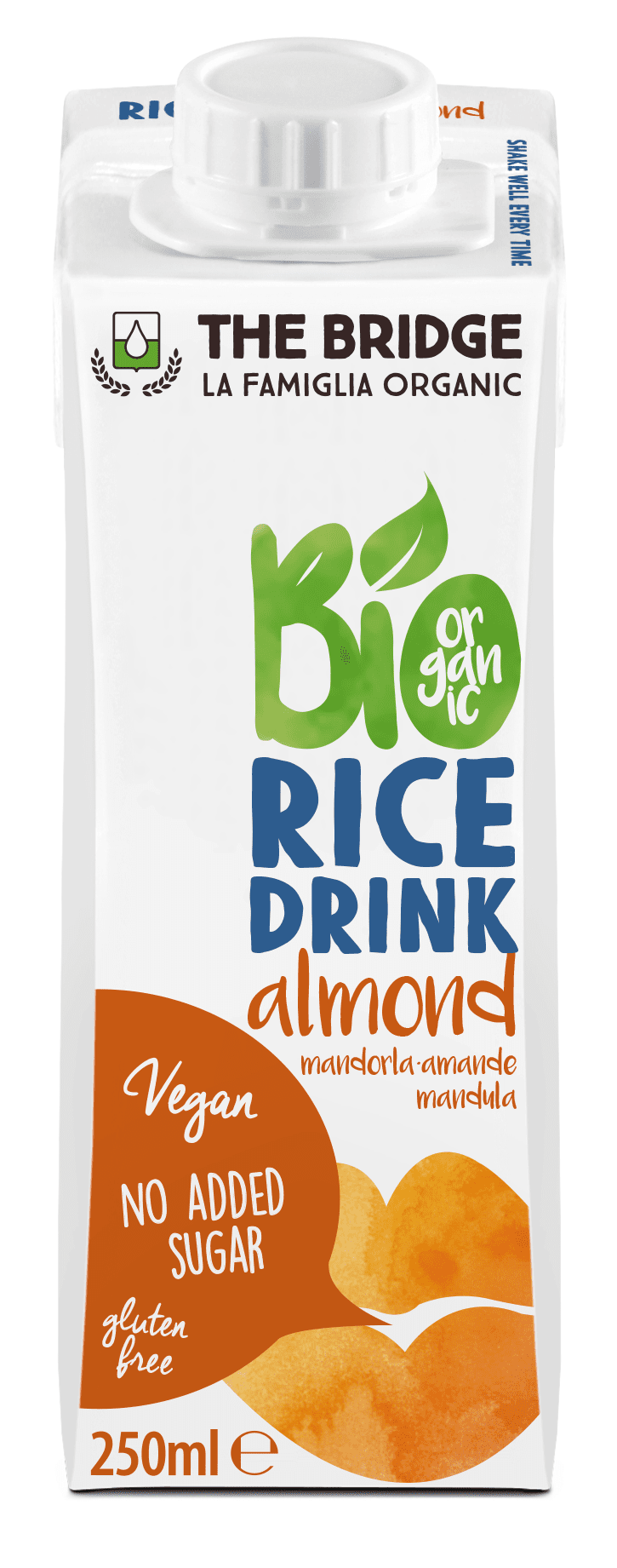 Napój ryżowy z migdałami bez dodatku cukrów bezglutenowy BIO 250 ml - THE BRIDGE