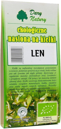 Nasiona lnu (siemię lniane) BIO 250 g - DARY NATURY