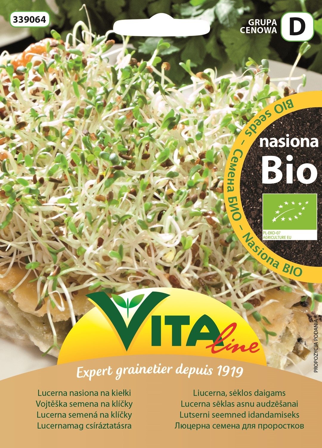 Nasiona lucerny BIO NA KIEŁKI 20 g - VITA LINE (20227CIN00, 41137CIN0CS, 62905CIN0DS)