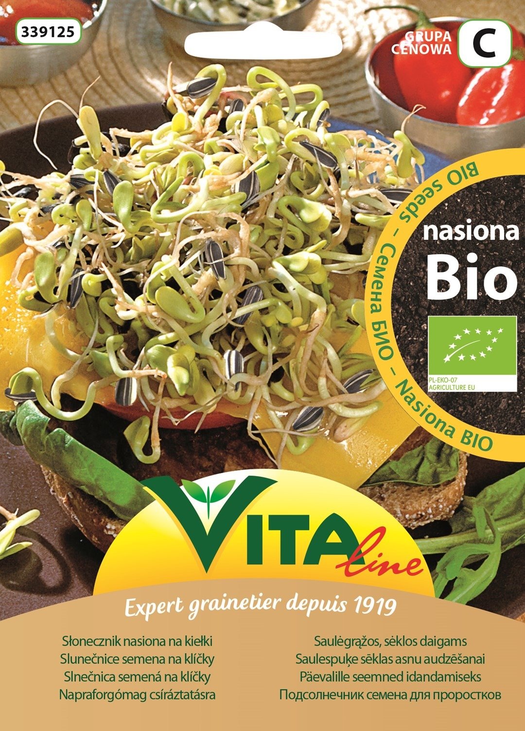 Nasiona słonecznika BIO NA KIEŁKI 30 g - VITA LINE (41142CGN0BS, 62909CMN0CS, 41135CGN0BS,21944CGN0AS,0112042CGN0DS,VG6271)