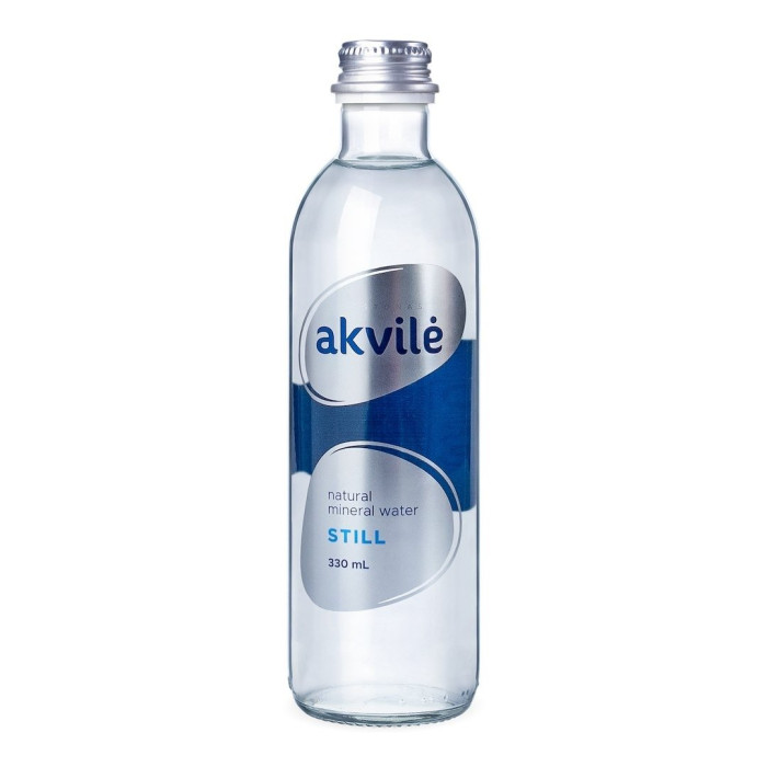 Naturalna woda mineralna niegazowana 330 ml (szkło) - AKVILE