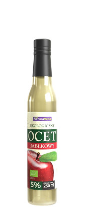 Ocet jabłkowy 5 % niefiltrowany BIO 250 ml - NATURAVENA