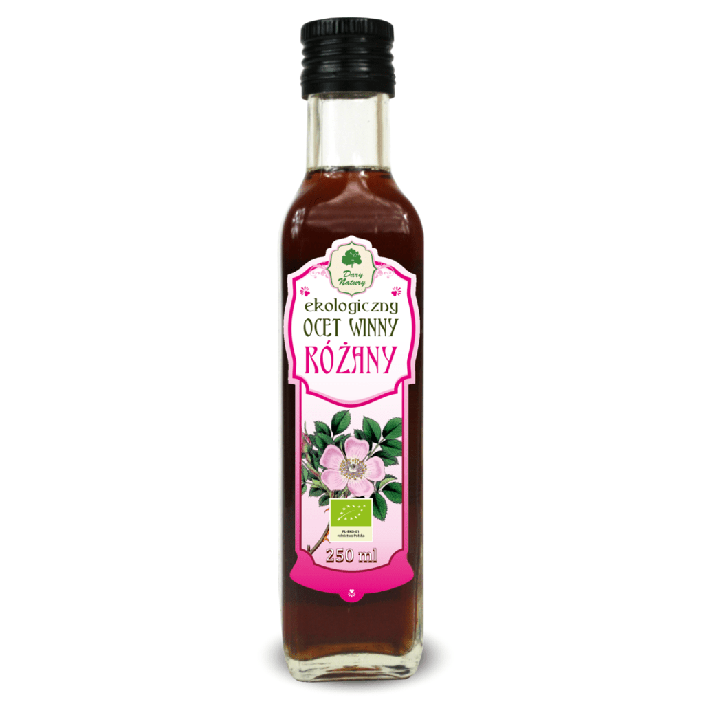 Ocet winny różany BIO 250 ml - DARY NATURY