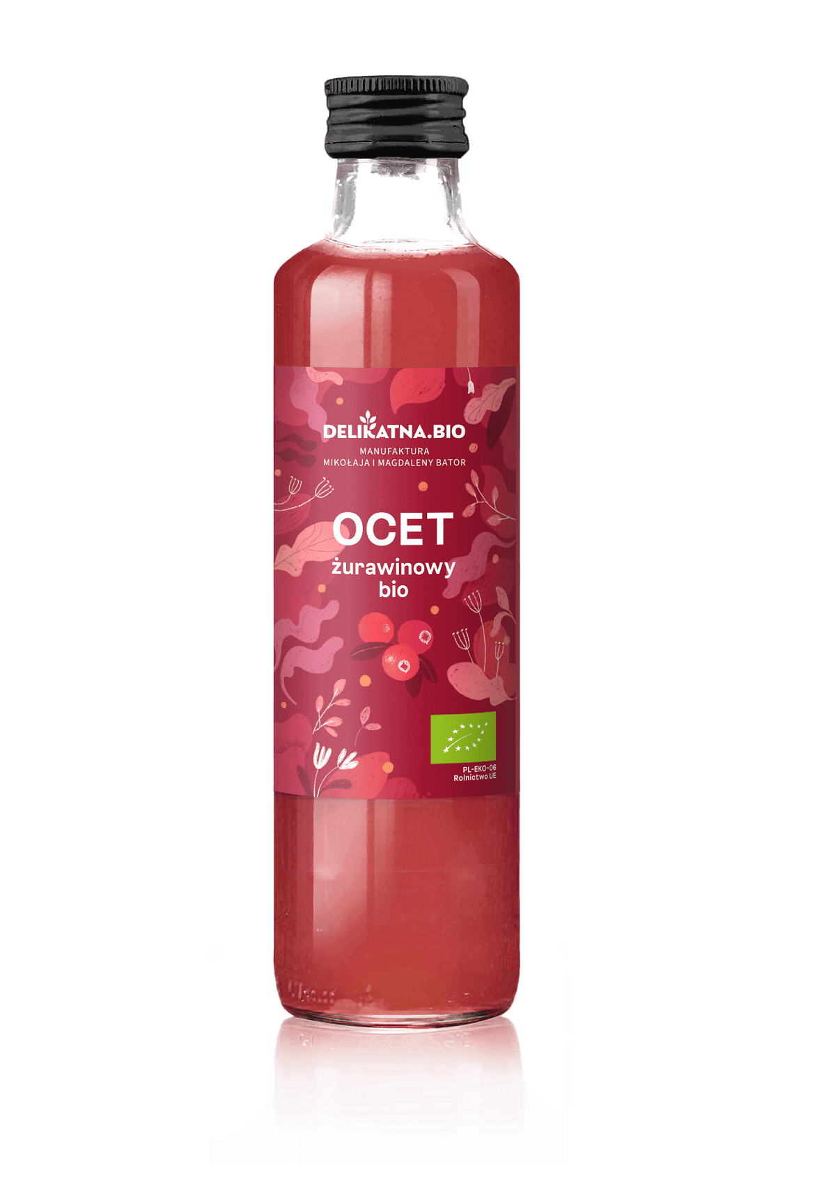 Ocet żurawinowy BIO 250 ml - DELIKATNA