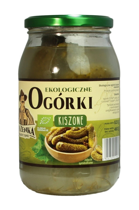 Ogórki kiszone BIO 820 g (460 g) - OD ZENKA TRADYCYJNIE