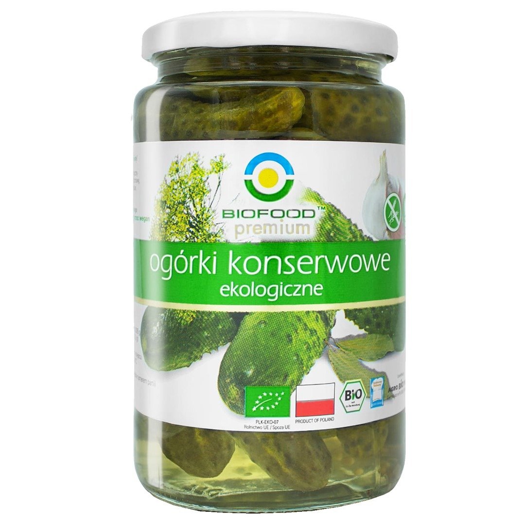 Ogórki konserwowe bezglutenowe BIO 700 g (400 g) - BIO FOOD