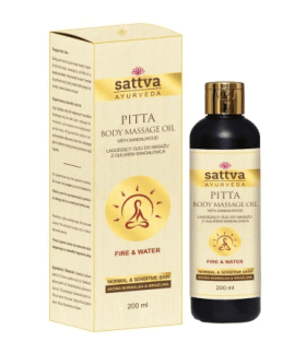 Olej do masażu łagodzący z olejkiem sandałowca 200 ml - SATTVA (AYURVEDA)
