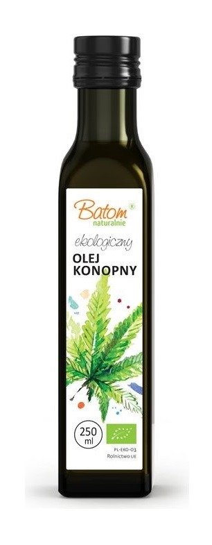 Olej konopny tłoczony na zimno BIO 250 ml - BATOM