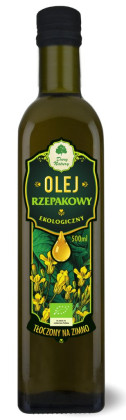 Olej rzepakowy tłoczony na zimno BIO 500 ml - DARY NATURY